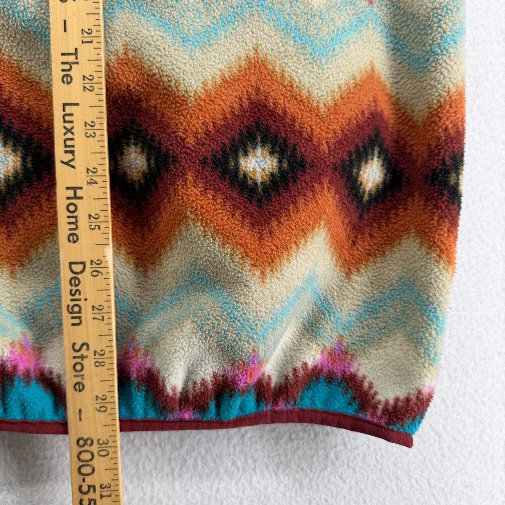 PATAGONIA Fleece Womens XL Lightweight Synchilla Snap-T Aztec Timber Twist Red - Picture 12 of 13